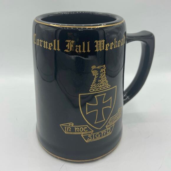 Vintage Cornell Fall Weekend 1955 university mug black and gold - Picture 2 of 6